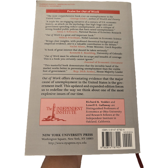 Out of work by Richard K. Vedder 0814787924 new york university press - Picture 5 of 8